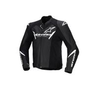 Alpinestars Faster V3 Airflow perforated Motorcycle Leather- / Textile Jacket, black-white, size 52 for Men