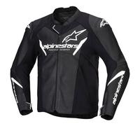 Alpinestars Motorcycle Motorbike Faster V3 Leather Jacket Black White