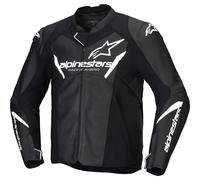 Alpinestars Faster V3 Leather Jacket Motorbike Motorcycle Black / White