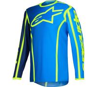 Alpinestars Fluid Apex Motocross Jersey, blue/yellow, size L