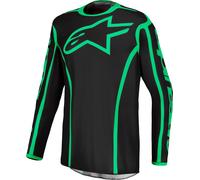Alpinestars Fluid Apex V2 Motocross Jersey, black/neon green, size XL