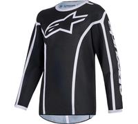 Alpinestars Fluid Apex Youth Motocross Jersey, black-grey, size S