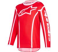 Alpinestars Fluid Apex Youth Motocross Jersey, white-red, size S