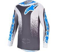 Alpinestars Fluid Drag Motocross Jersey, black/grey/blue, size XL