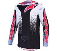Alpinestars Fluid Drag Motocross Jersey, black/white/red/blue, size XL