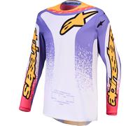 Alpinestars Fluid Drag Motocross Jersey, purple/yellow/pink, size XL