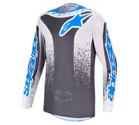 Alpinestars Fluid Drag Motocross Jersey, black/grey/blue, size L