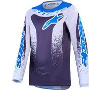 Alpinestars Fluid Drag Youth Motocross Jersey, black/grey/blue, size M