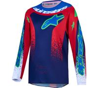 Alpinestars Fluid Drag Youth Motocross Jersey, blue/red/white, size M