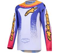 Alpinestars Fluid Drag Youth Motocross Jersey, purple/yellow/pink, size 2XL