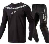 Alpinestars Fluid Graphite Motocross Kit Combo- Black