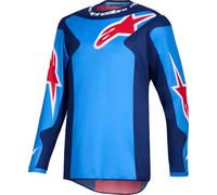 Alpinestars Fluid Grid Motocross Jersey, red-blue, size L for Men