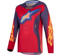 Alpinestars Fluid Hunt Youth Motocross Jersey, grey/red/yellow, size L