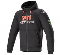 Alpinestars FQ20 Chrome Ignition Monster Motorcycle Zip Hoodie, black-white-red, size 2XL for Men