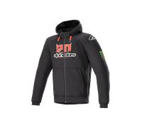 Alpinestars FQ20 Chrome Ignition Monster Motorcycle Zip Hoodie, black-white-red, size 2XL for Men