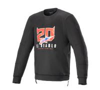 Alpinestars FQ20 Legit Crew Fleece Motorcycle Sweater, black-red, size XL