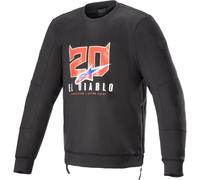 Alpinestars FQ20 Legit Crew Fleece Motorcycle Sweater, black/red, size 3XL