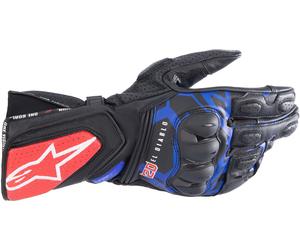 Alpinestars FQ20 SP-8 V3 Monster Motorcycle Gloves, black-red-blue, size 2XL for Men