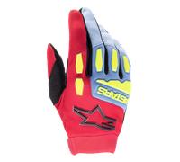 Alpinestars Full Bore Gloves Light Blue Red Berry Black