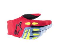 Alpinestars Full Bore Youth MX Gloves Light Blue/Red Berry/BlackM Light Blue,Red Berry,Black