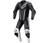 Alpinestars Fusion One Piece Motorcycle Leather Suit, black-white, size 52