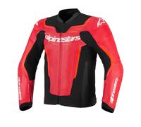 Alpinestars GP Force Airflow v2 Motorcycle Leather Jacket CE Approved Black Red