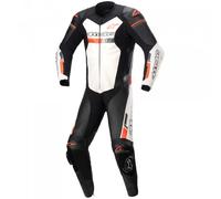 Alpinestars GP Force Chaser One Piece Motorcycle Leather Suit, black-white-red, size 50 for Men