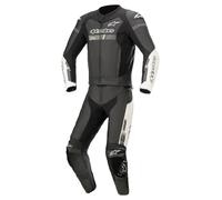 Alpinestars GP Force Chaser Two Piece Motorcycle Leather Suit, black-white, size 52 for Men