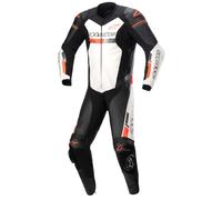 Alpinestars Motorcycle Leather Suit GP Force Chaser - One-Piece, Black/White/Red, Men's Size 54