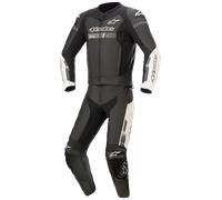 Alpinestars GP Force Chaser Two Piece Motorcycle Leather Suit, black-white, size 58 for Men