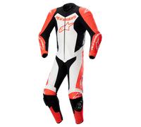 Alpinestars GP Force Lurv perforated One Piece Motorcycle Leather Suit, black-white-red, size 56 for Men
