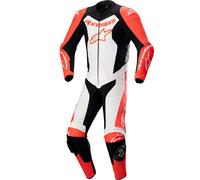 Alpinestars GP Force Lurv perforated One Piece Motorcycle Leather Suit, black-white-red, size 56 for Men