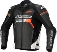 Alpinestars GP Force Motorcycle Leather Jacket, black-white-red, size 46