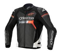 Alpinestars GP Force Sport Leather Jacket - B / W / Red / Fluo