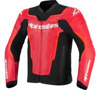 Alpinestars GP Force V2 Air Motorcycle Leather Jacket, black-red, size 50 for Men