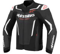 Alpinestars GP Force V2 Air Motorcycle Leather Jacket, black-white, size 56 for Men