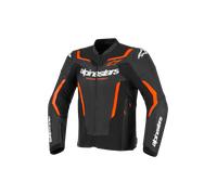 Alpinestars GP Force V2 Motorcycle Leather Jacket, black/neon red, size 56