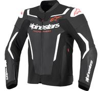 Alpinestars GP Force V2 Motorcycle Leather Jacket, black/white, size 48