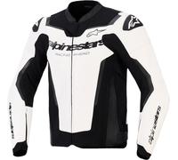 Alpinestars GP Force V2 Motorcycle Leather Jacket, white/black, size 56