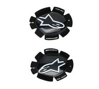 Alpinestars Gp Plus Knee Sliders - Knee Slider Black/White ((((((( Pair ))))))