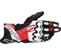 Alpinestars GP Plus R V3 Motorcycle Race Track Leather Gloves - Black/White/Red