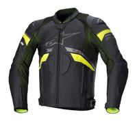 Alpinestars GP Plus R V3 Rideknit Leather Motorcycle Jacket Black/Yellow Flo