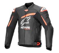 Alpinestars GP Plus R V4 Airflow perforated Motorcycle Leather Jacket, black/neon red, size 50
