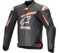 Alpinestars GP Plus R V4 Airflow perforated Motorcycle Leather Jacket, black/neon red, size 58