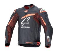 Alpinestars GP Plus R V4 Rideknit perforated Motorcycle Leather Jacket, black-red, size 58 for Men