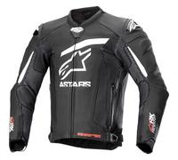 Alpinestars GP Plus R V4 Rideknit perforated Motorcycle Leather Jacket, black-white, size 56 for Men