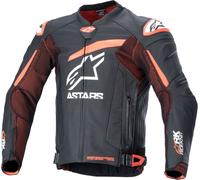 Alpinestars GP Plus R V4 Rideknit perforated Motorcycle Leather Jacket, black/neon red, size 52