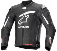 Alpinestars GP Plus R V4 Rideknit perforated Motorcycle Leather Jacket, black/white, size 58