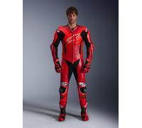 Alpinestars GP Plus V4 Sprint 1-Piece Motorcycle Leather Suit, black-red, size 58 for Men