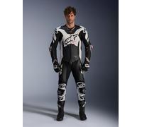 Alpinestars GP Plus V4 Sprint 1-Piece Motorcycle Leather Suit, black-white, size 46 for Men